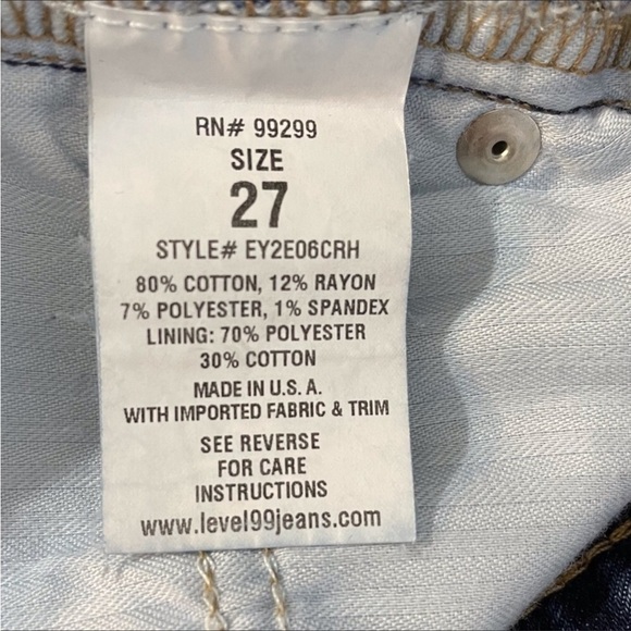 Anthropologie Level 99 Galaxy Holographic Splatter Skinny Jeans - Picture 6 of 8